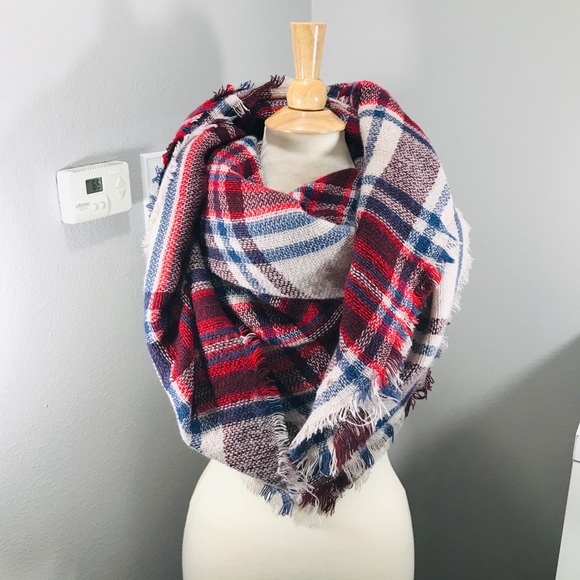 pancakepanda Accessories - Plaid Blanket Scarf 50x50